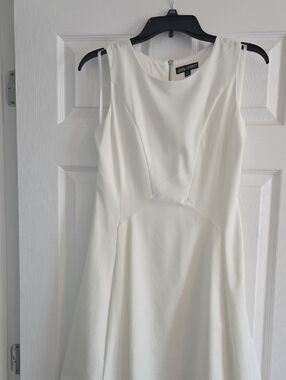 Charming Charlie Cream A-Line Midi Dress
